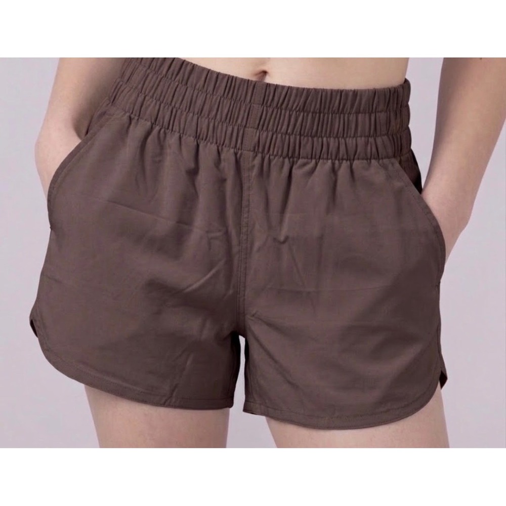 Women's Local Girl Outfitters High Rise Volley Shorts Brown XS NWT